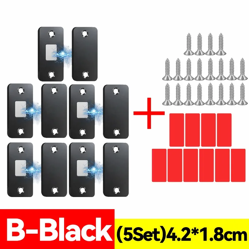 Strong Magnetic Cabinet Catches Ultra Thin Door Stops Magnets Invisible Adhesive Drawer Magnet Catch Cupboard Closet Closer Lock: YELLOW