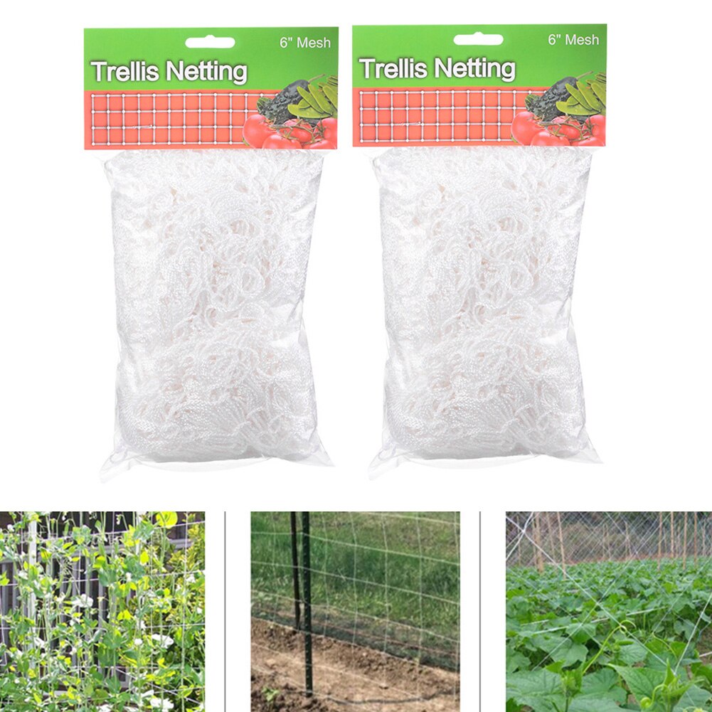 Hydrocultuur tuin vierkante ondersteuning polyester accessoires gaas trellis netten fruit groenten klimplanten komkommer plant klimnet