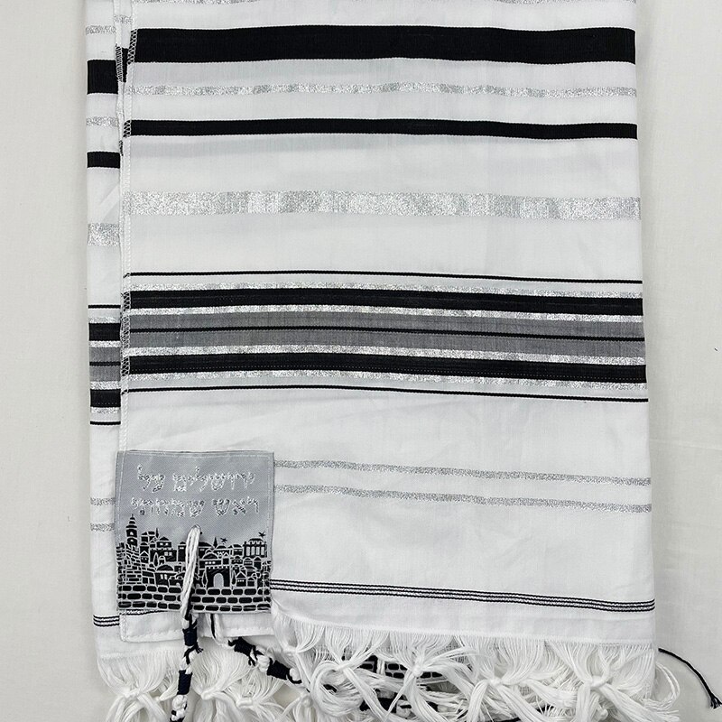 Talit Prayer Shawl – 180 x 50 cm (70 x 21) Inch Israel Judaical Tallit for Christian Jewish Prayer