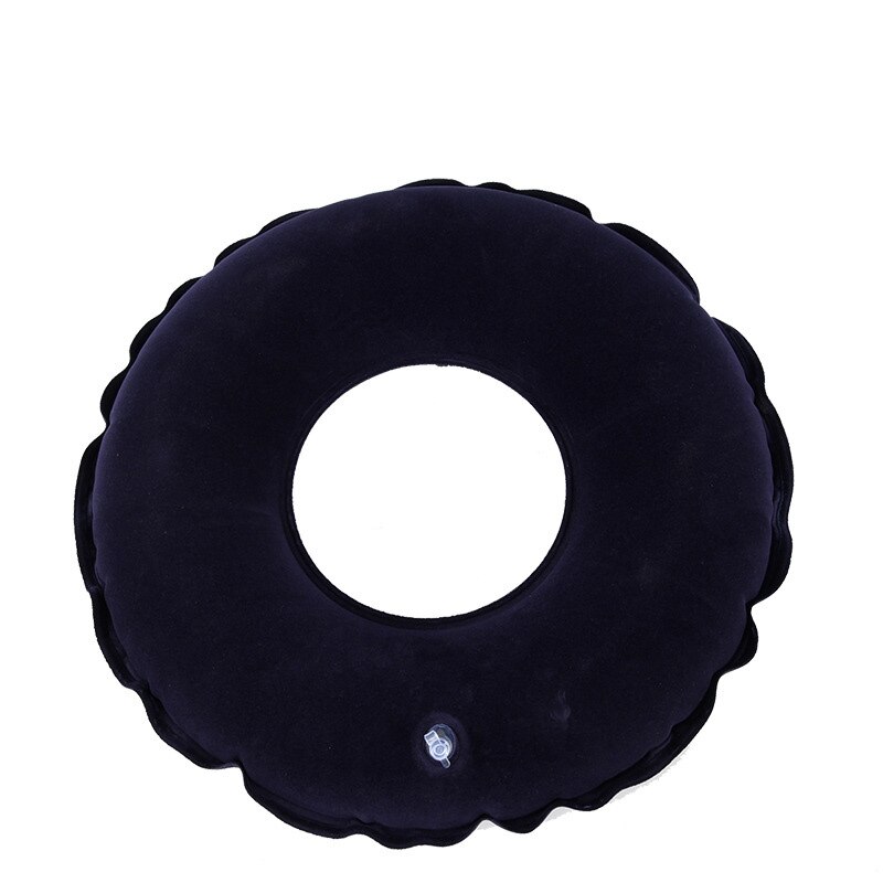 Massage Kussen Lucht Opblaasbare Zitkussen Met Warmte Verzegeld Bouw Rolstoel/Home/Office Seat Pad Bolster Cojines Kussen: Dark blue round