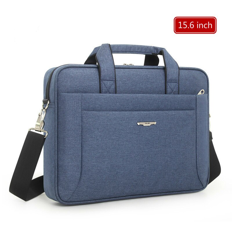 Kantoortassen voor heren waterdichte nylon aktetassen zakelijke vrouwen computer messenger bag tas vrouwen laptop handtassen bolso hombre: Blauw -15.6 inch