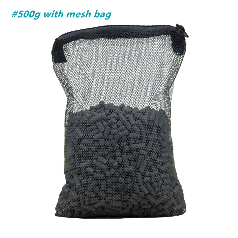 Aquarium Aquarium Wasser Reinigung Aktivkohle Absorbiert fischig Geruch und Entfernt Wasser Gelb Pigment: 500g mit Gittergewebe Tasche