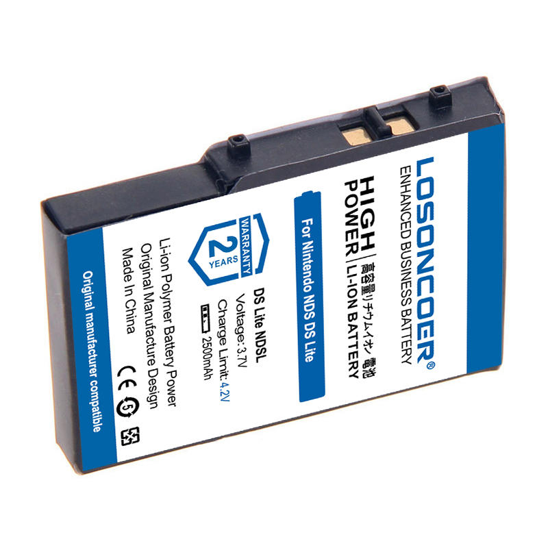 LOSONCOER-Batería Para Nintendo NDS, DS Lite, NDSL, DSL, USG-003, USG-001, 2500mAh
