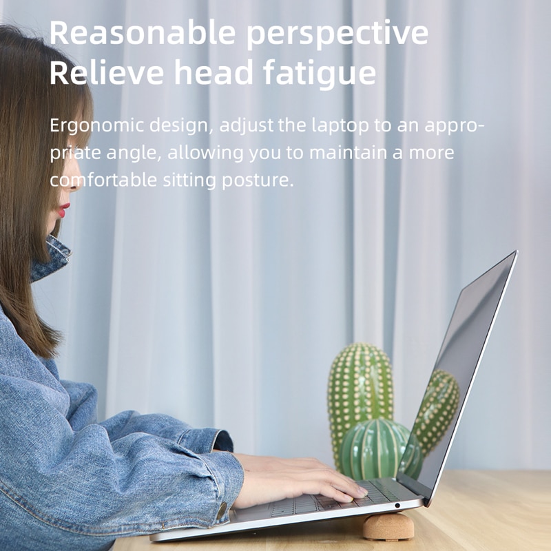 Hagibis Kurk Laptop Stand Magnetische Mini Draagbare Cooling Pad Natuurlijke Warmteafvoer Holder Skidproof Mat Voor Macbook Laptop