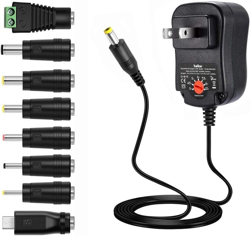 3 V/4.5 V/5 V/6 V/7.5 V/9 V/12 V 1A 12 W Multifunctionele Schakelende Voeding Verstelbare Spanning Voeding voor EU US UK AU Adapter