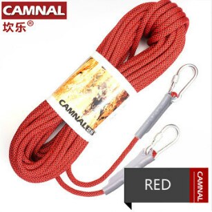 CAMNAL Outdoor 12mm climbing rope rappelling rope lifesaving rope escape rope climbing equipment 10M: red