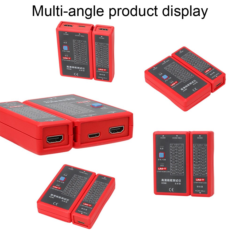 Zusammenbruch Prüfung Kabel Tester Netzwerk Überprüfen Draht Handheld Mit Schnelle Linie Kollokation UT681 HDMI Kunststoff Automatische Abschaltung