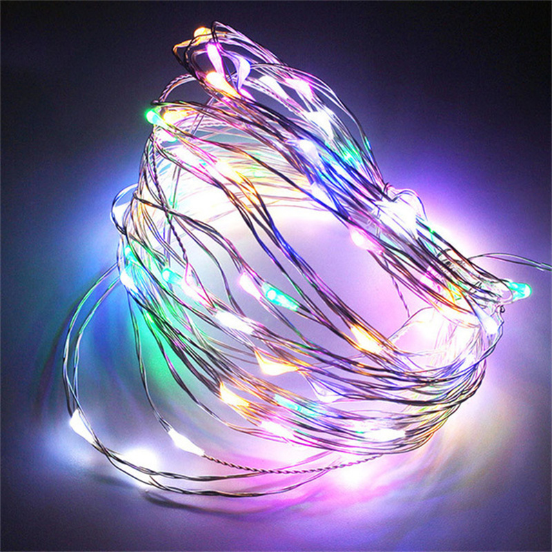 Guirlande lumineuse LED USB en fil de cuivre, guirlande féerique blanche chaude, décoration de maison, noël, mariage, fête de