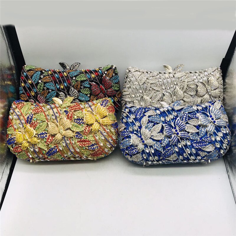Latest Female Crystal Diamond Clutches Women Evening Bag for Wedding Woman Shoulder Day Clutches Lady Glitter Handbags