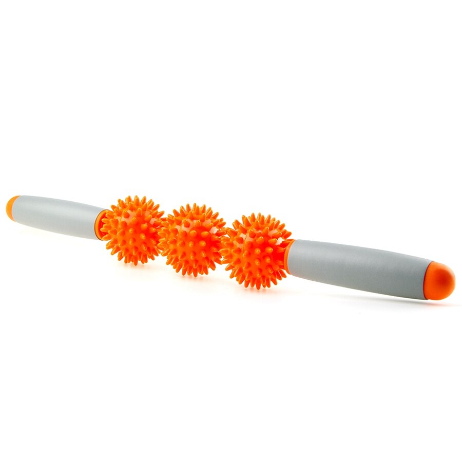 Massage Roller Stick Muscle Body Massage Relax Tool Muscle Roller Sticks With Point Spiky Ball Release Pain Leg ,Neck & Back: Orange