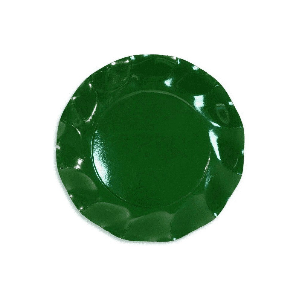 10 ASSIETTES PLATES 21CM - VERT SAPIN
