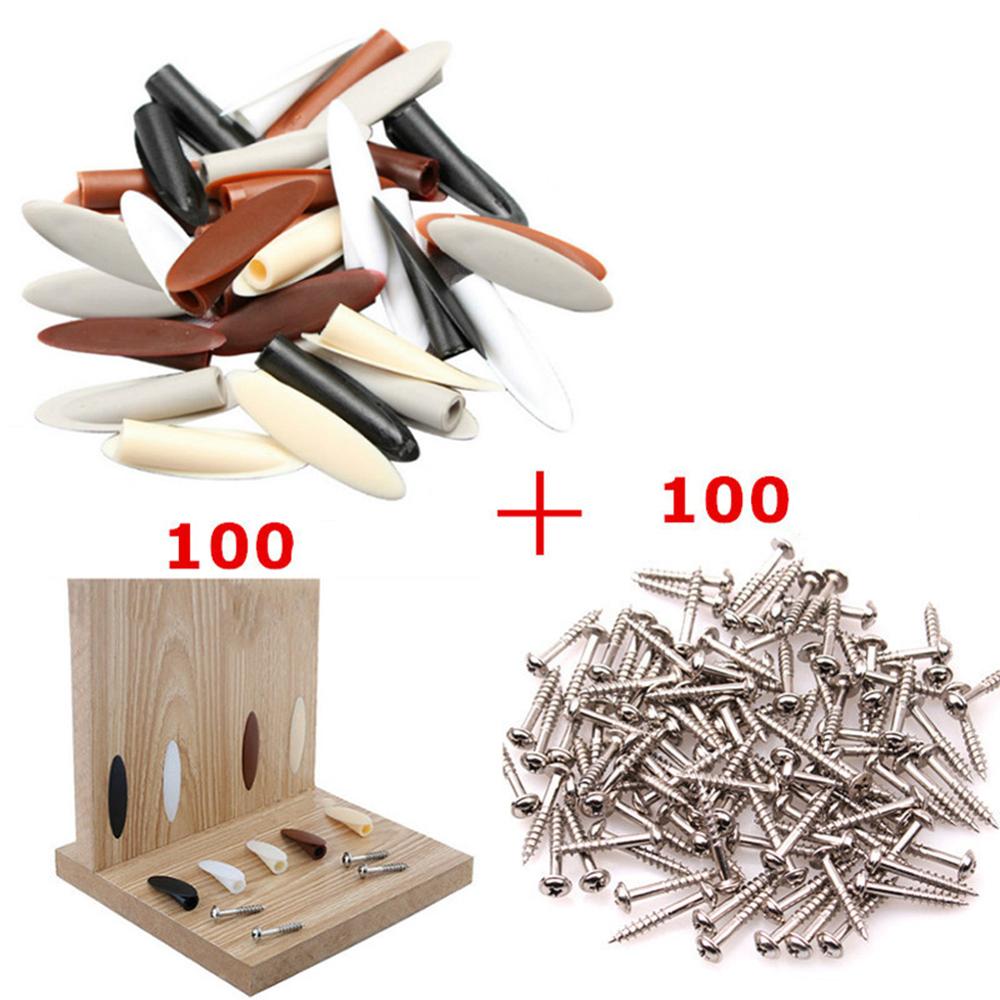 200pcs Pocket Hole Screws and Plugs for Drill Bits Woodworking Pocket Hole Jig Furniture Joining Accessories Hardwood Plug: Mix Color