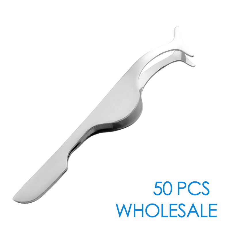 10/30/40/50 pcs Eyelashes Applicator Lashes Tweezers in Bulk Eyelashes Tweezers Bulks Lashes Applicators Makeup Tools: silver 50Pcs