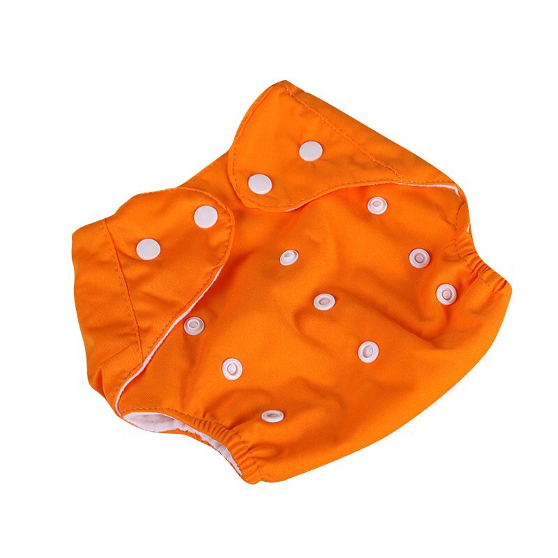 Baby Girl Infant Thin Diapers Reusable Nappy Covers Inserts Cloth Boy Adjustable Diapering Cloth Diapers: Orange