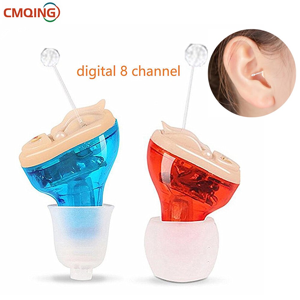 8 Channels Hearing Aids Small Inner Ear Invisible Hearing Aid Adjustable Wireless Mini CIC Left/Right Ear Best Sound Amplifier