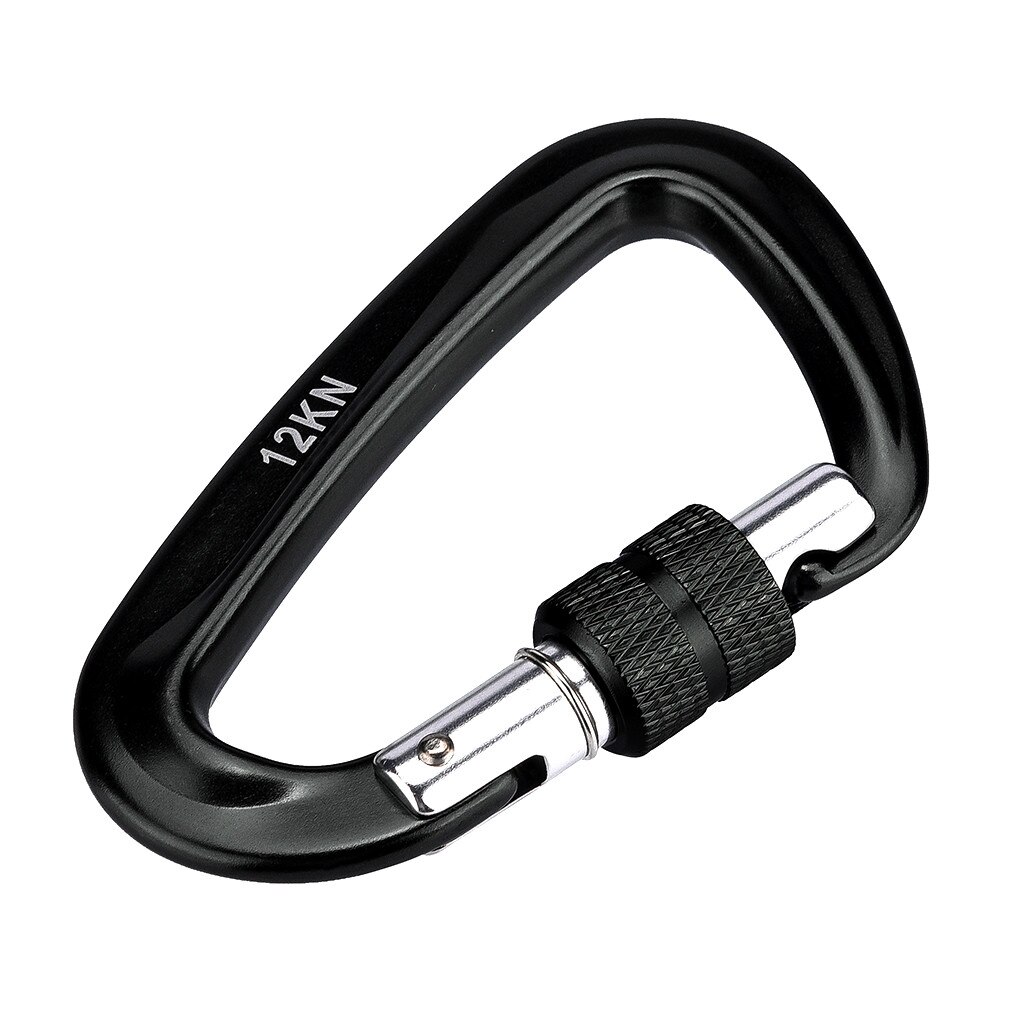 1PC Outdoor carabiner Climbing Backpack Hook 12KN Spring Clip Keychain Carabiner Hammock Hook climbing equipment karabijnhaak