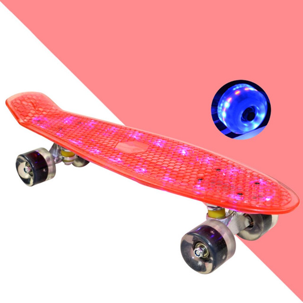 freundlicher der Lithium-batterie wiederaufladbare Blitz fisch bord vier-Rad doppel Skateboard Anti-Unterhose Banane Gremium anfänger Rolle