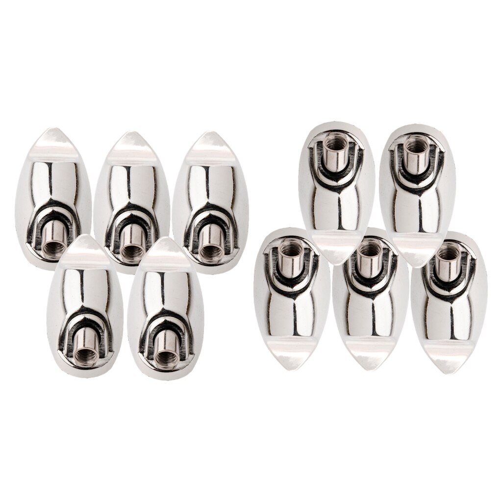 10Pcs Drum Lugs Claw Hooks for Replacements DIY Percussion Accessory Silver