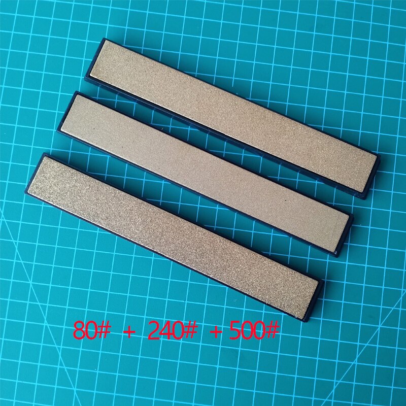 Diamantbrynesten til ruixin pro  rx008 knivsliber slibesten diamantbar oliesten 80-1000#  titaniumbelægning: 80 240 500