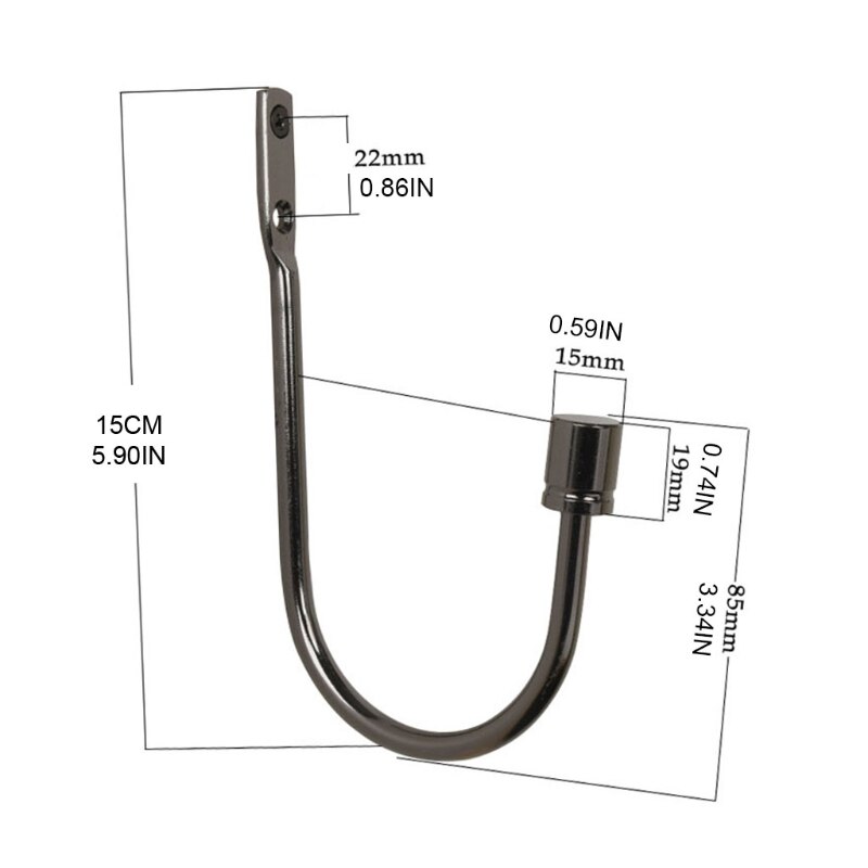 Metal Curtain Hold Backs Strong Arm Style Holdbacks Ties U-Shaped Drape Ties Q84D
