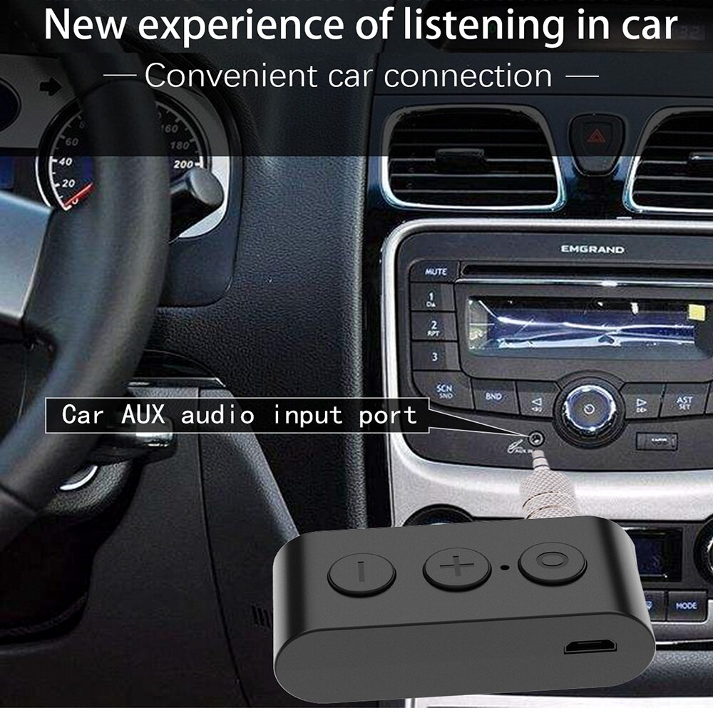 Bluetooth 5.0 Audio Receiver Aux Wireless Audio Adapter 3.5mm Audio Aux Reciver Support TF Card Call Handsfree For Car Headset