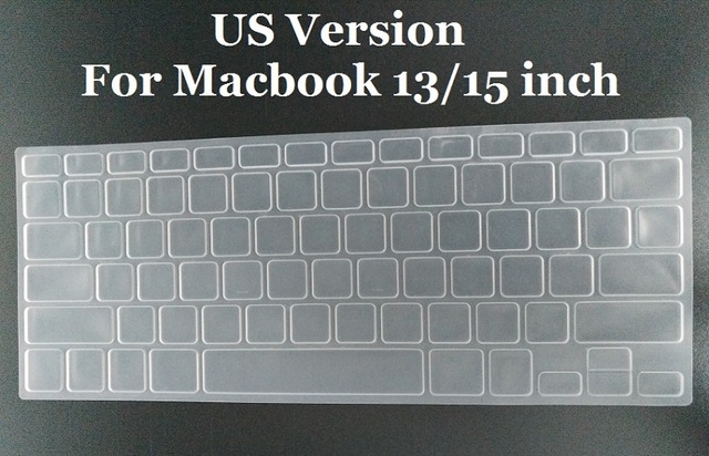 US Layout Duitse Letters Toetsenbord Beschermer Voor Macbook Air Pro Retina 13 &quot;15&quot; 17 &quot;Laptop Skin Covers voor Mac book 13 15 QWERTZ: Clear