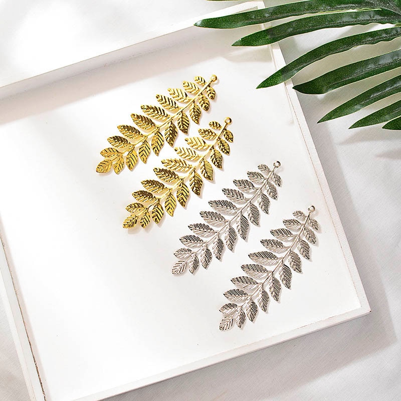 10 pièces pendentif de connecteur de laisser en métal filigrané or Rhodium pour la fabrication de bijoux à bricoler soi-même 93x32mm Long breloques de boucle d'oreille fournisseur