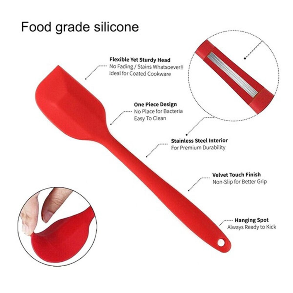 5 Pcs Silicone Kitchenware Set Kitchen Scraper Cookware Set Anti Non-toxic