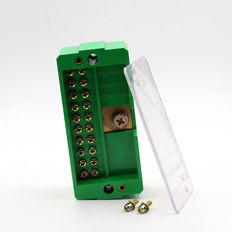One-in-ten-out Wiring Terminal Block Distribution Box FJ6 Single-pole Household Wire Post Splitter 1-in 10-out Copper Connector