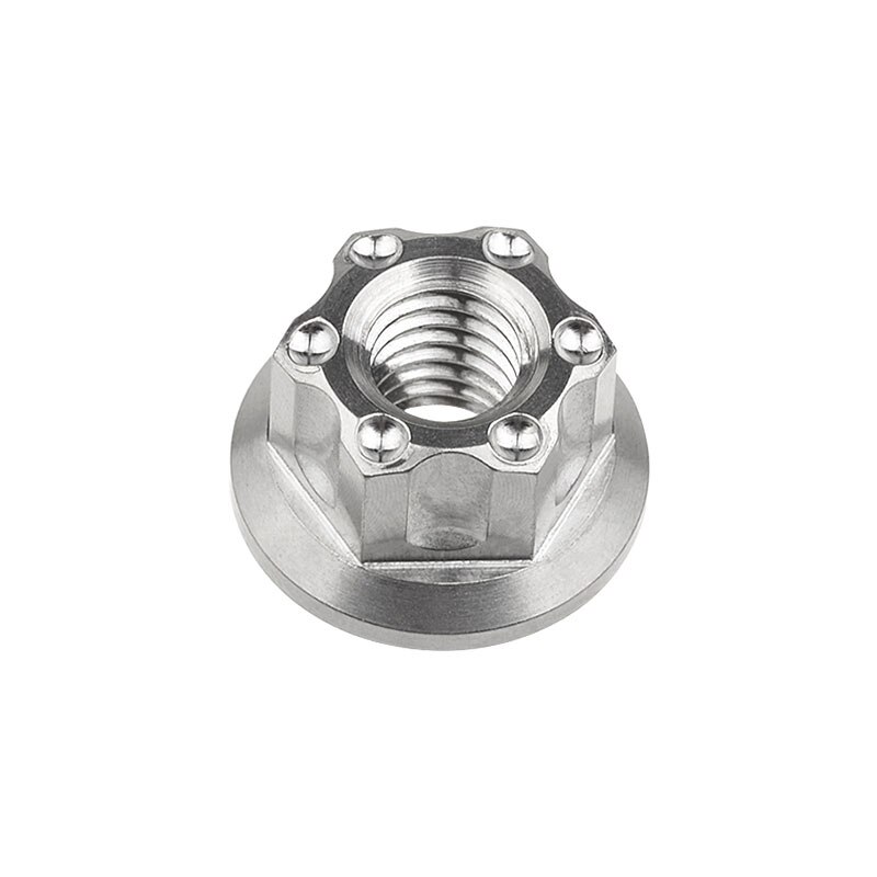 Wanyifa-tuercas de titanio Ti M6 M8 M10, tornillos de tuerca con reborde para accesorios de bicicleta: M8 1.25mm Titanium