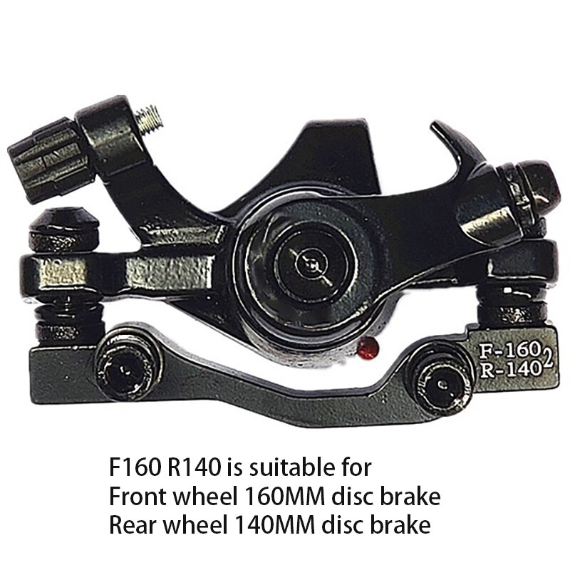 Bicycle Brake Caliper Disc Aluminum Alloy Bike Caliper Mechanical Black Waterproof Safe Hard Durable Disc Brake Part Device