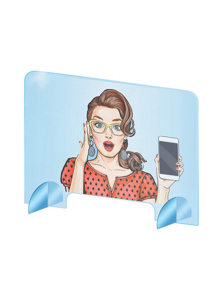 Sneeze Guard Shield Acrylic Countertop Shield Clear Sneeze Guard for Restaurant Grocery Stores Sneeze Prevention