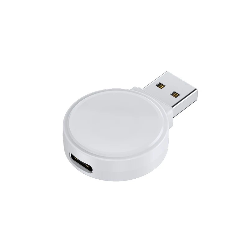 Schnelles magnetisches kabelloses ladegerät für apple watch 9 , 8 , 7 , 6, 5, 4, 3 se ultra, iwatch dock-adapter, tragbare pd-usb-ladestation: Silber