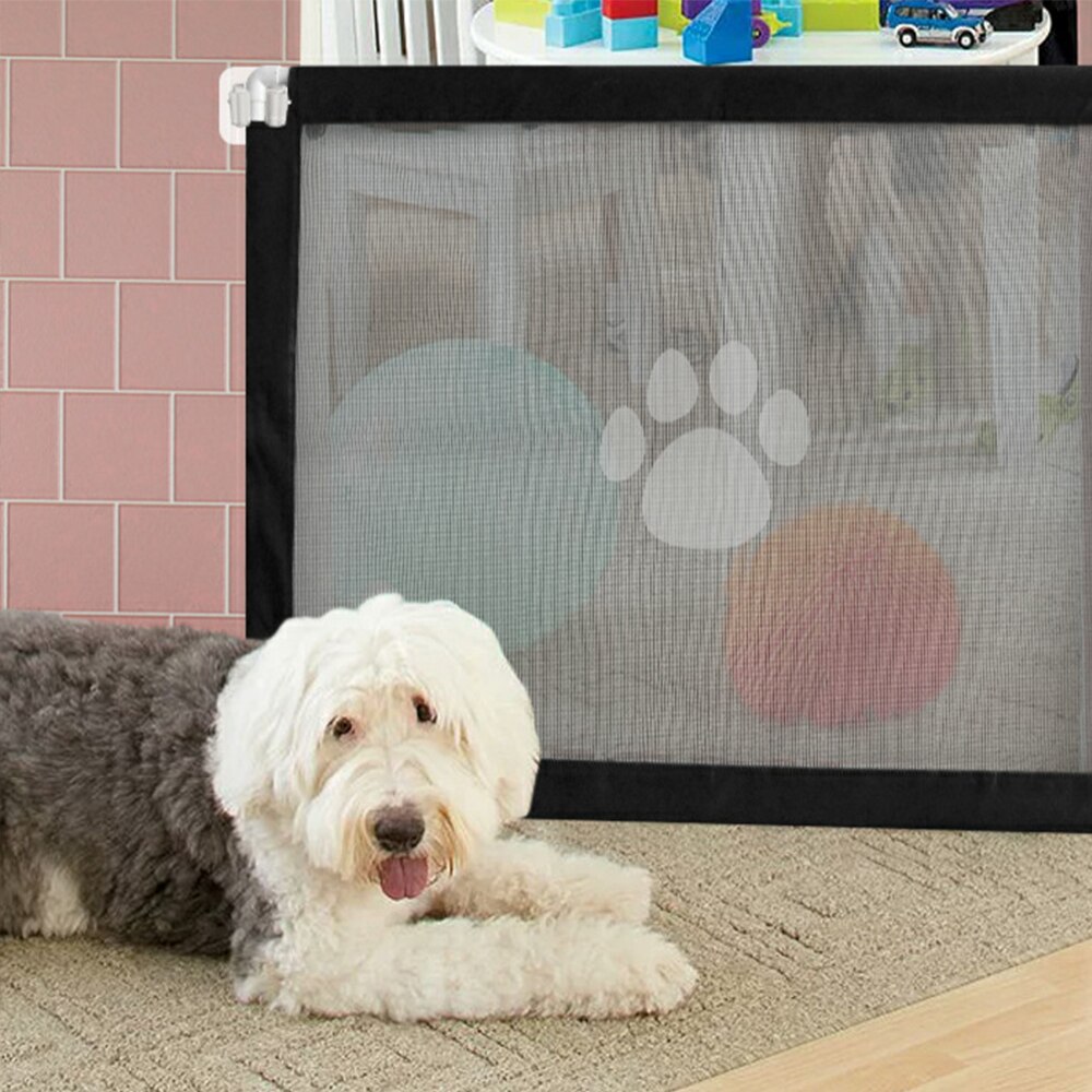 Magic Dog Gate Ingenious Mesh Dog Fence For Indoor and Outdoor Safe Pet Dog gate Safety Enclosure Pet supplies