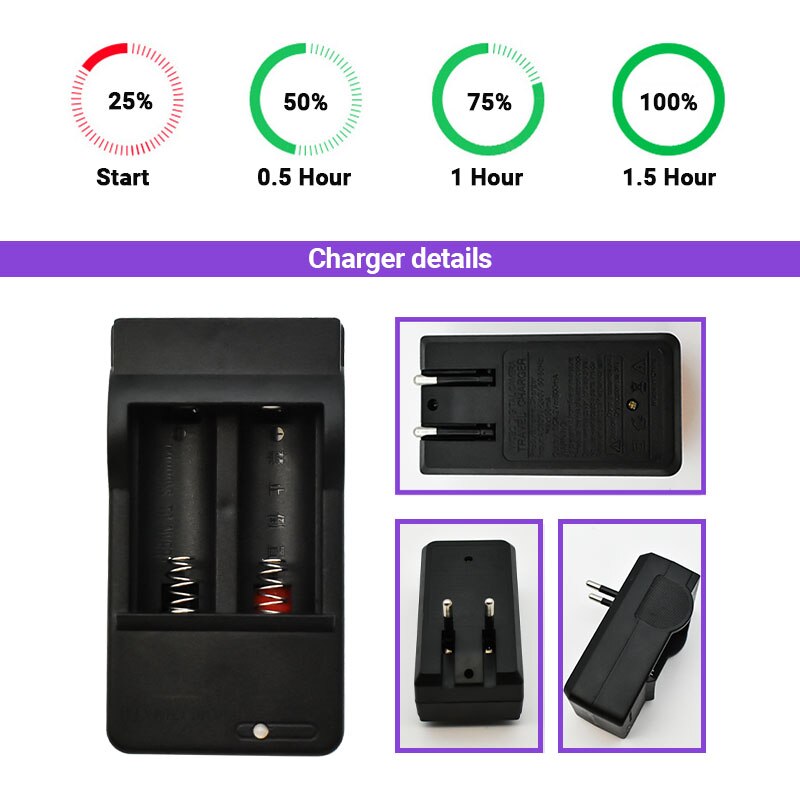2800mAh Rechargeable 3.7V Li-ion 16340 Batteries CR123A Battery for LED Flashlight Travel Wall Charger 16340 CR123A Battery