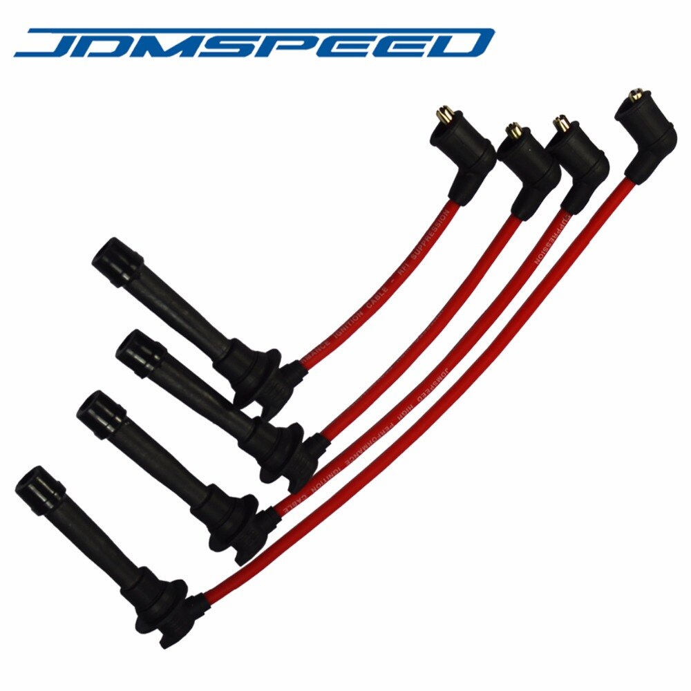 Jeu de fils bougies d'allumage | Rouge JDMSPEED, pour Mazda Miata, 1,6l 1,8l 1990-2000