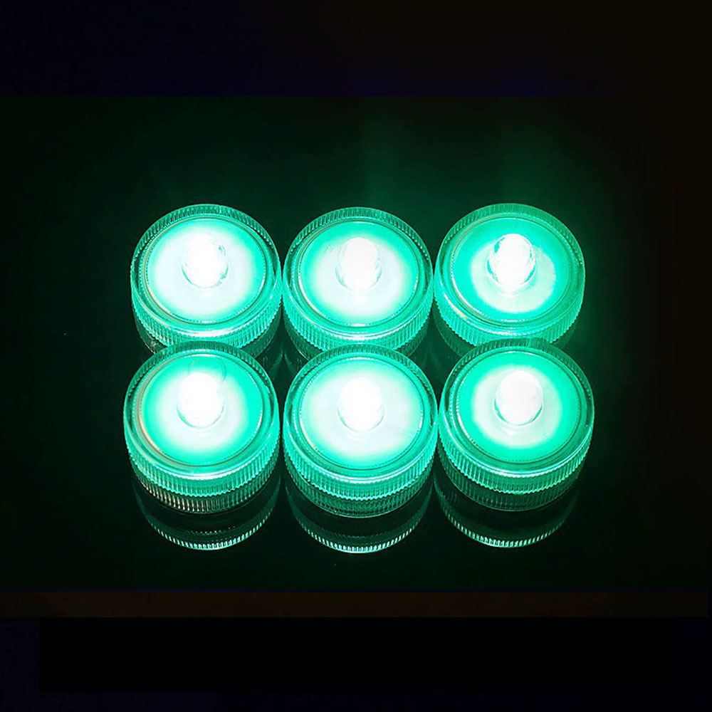 Waterproof Submersible LED Light Tea Lights Pond Underwater Small LED Lights for Wedding Home Vase Festival Party Decoration: green / 6-10W
