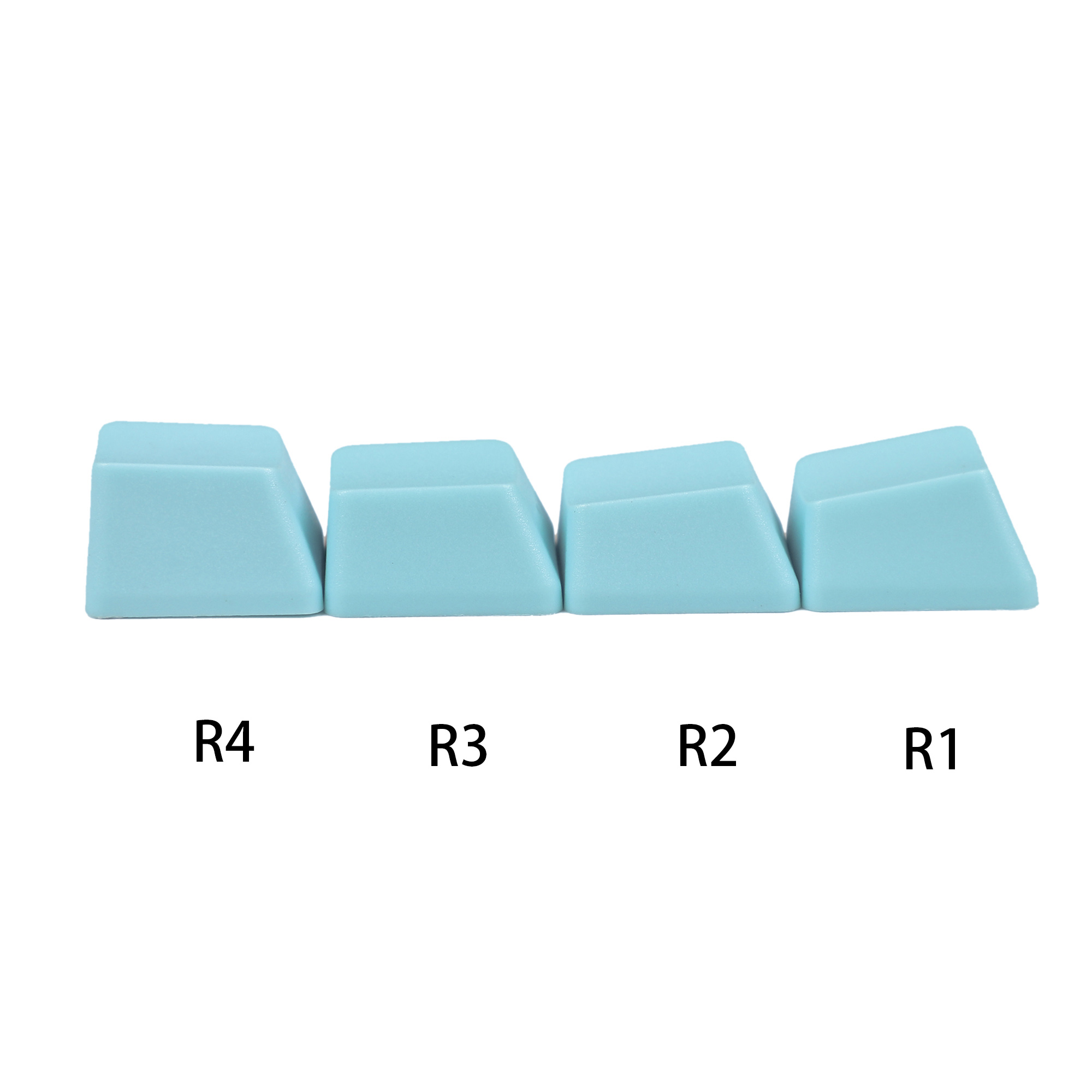 1u R1 R2 R3 R4 teclas personalizadas alfanuméricas de perfil OEM PBT grueso en blanco para teclas DIY