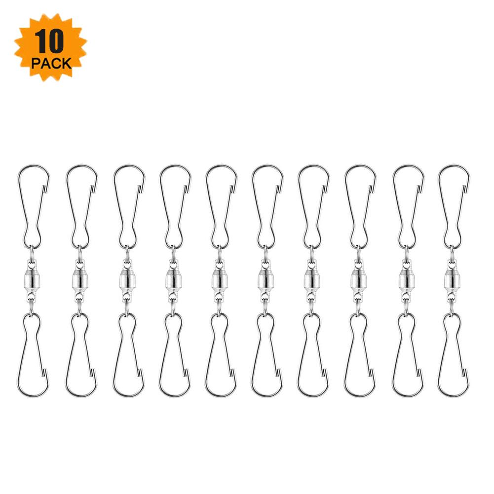 Lot De 10 Crochets Pivotants 360° En Acier Inoxydable - Idéal Pour Lanternes, Plantes, Girouettes, Pots De Fleurs Et Décor Extérieur Anti-Rouille