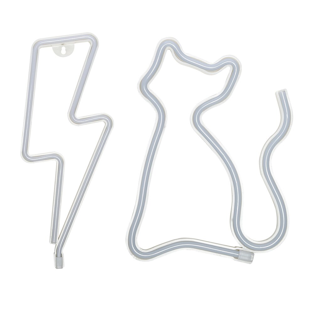 LED tonnerre chat néon signe nuit fête mariage Art décor lampes noël éclairage nuit lampe chambre nuit lampe