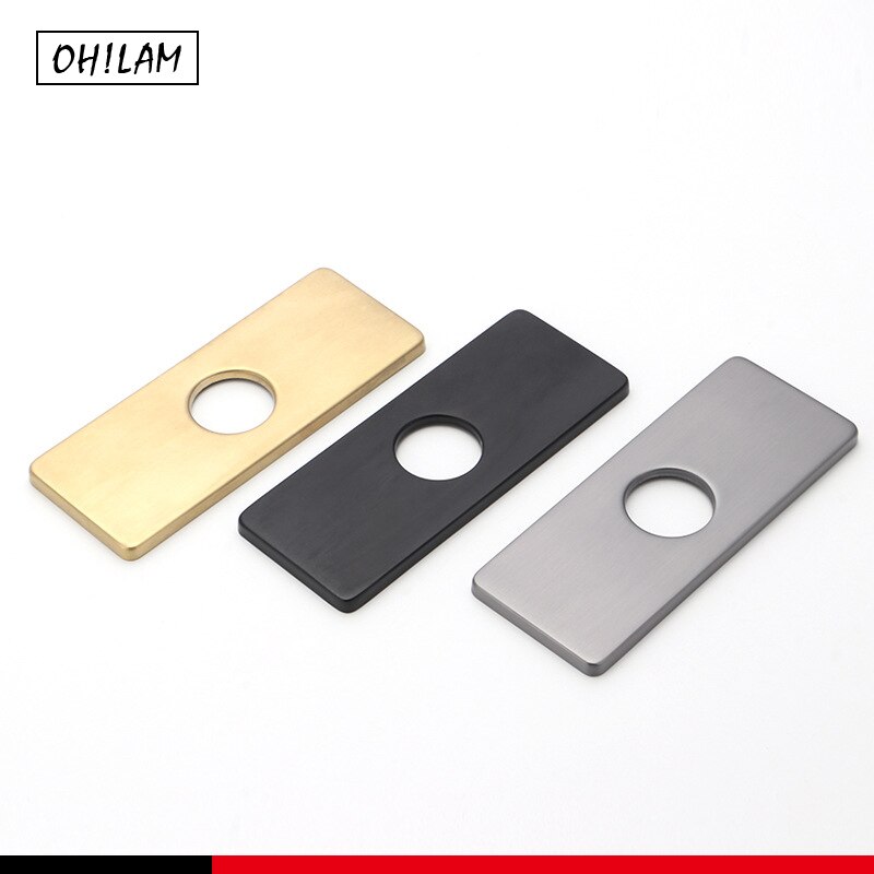 6 &quot;Chrome Circulaire Kraan Plaat Rozet Geschikt Voor 4 Inch Sink 3-Naar-1 Gat Badkamer Vanity wastafelmengkraan Cover Dek Plaat