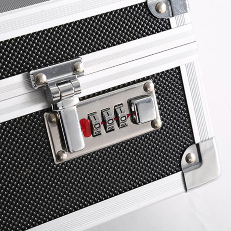 Værktøjskuffert i aluminium - skumindlæg, opbevaringskuffert med skulderrem til knive , 50cm længder  x 12cm bredder  x 12cm højder