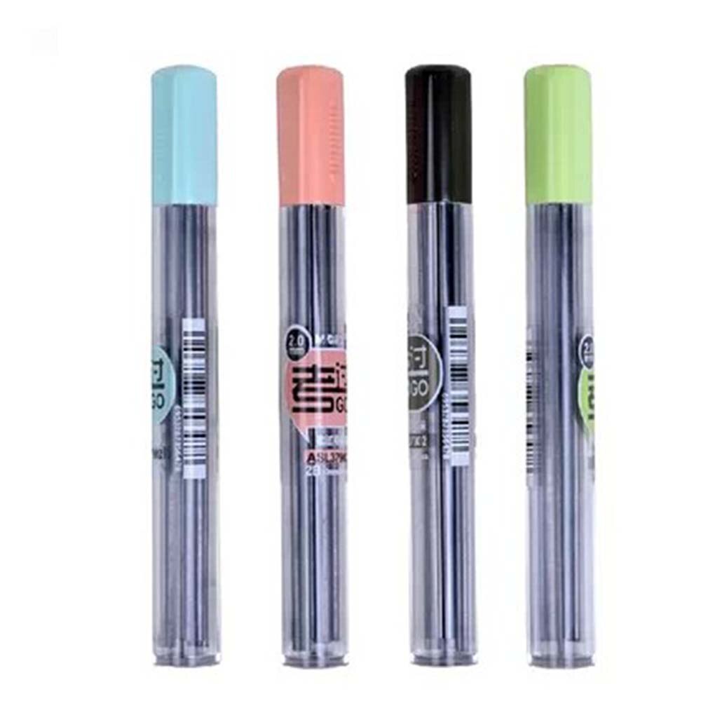 2.0mm 2B Propelling Pencils Candy Color Mechanical Pencil Drawing Writing For Kids School Supplies Students Stationery: Refill