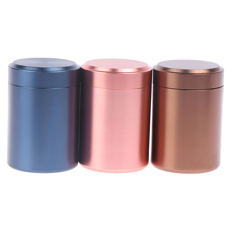 1 PC 65*45mm metalowe aluminiowe zamknięte puszki przenośne podróży herbaty hermetyczne zapach dowód pojemnik Stash słoik