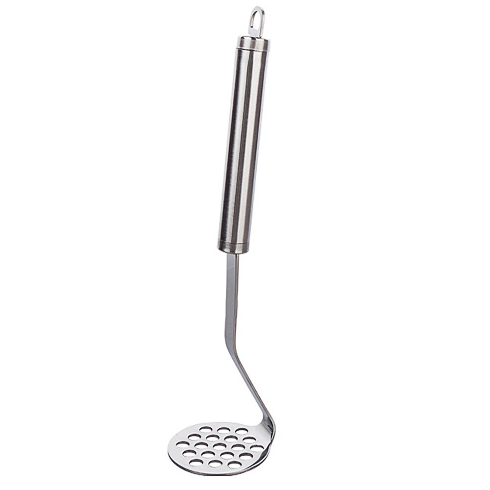Potatispress i rostfritt stål lera potatismos pressade verktyg robusta rostfria potatispressar verktyg för potatispressar: Silver-