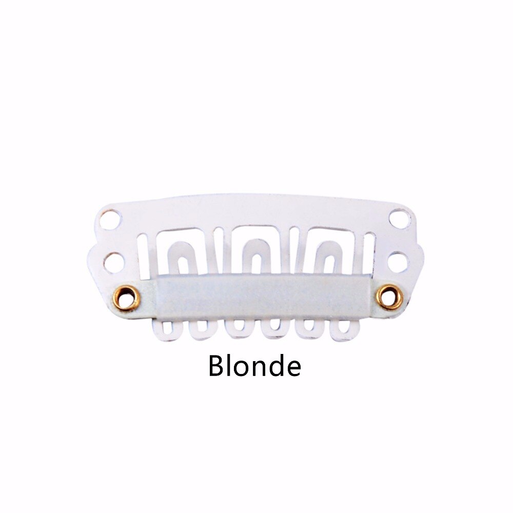 Clips a presión en forma de U para extensiones de cabello, Clip con parte trasera de silicona para peluca, accesorios de peluca de tejido, 28mm, 50 uds.