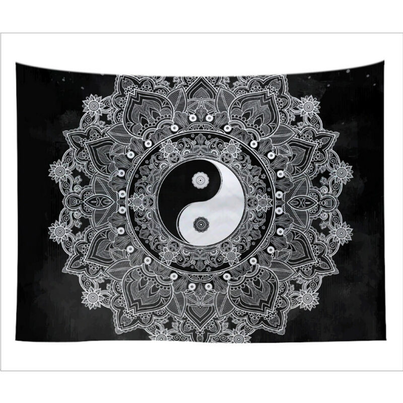 Zon en Maan Gezicht Indische Mandala Tapestry Totem Bohemian Hippie Muur Opknoping Deken Thuis Dorm Decor