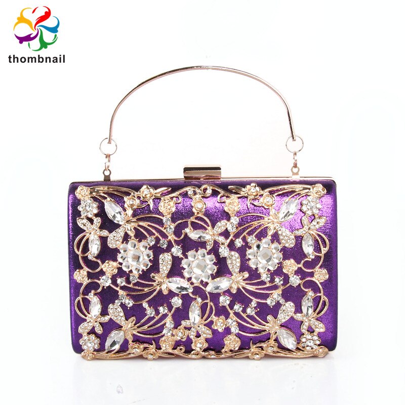 Lustige Tasche Frauen Kristall Diamant Kupplung Abend Taschen Damen Cocktail Party Geldbörsen Handtaschen Hochzeit Luxus Tasche: Violett