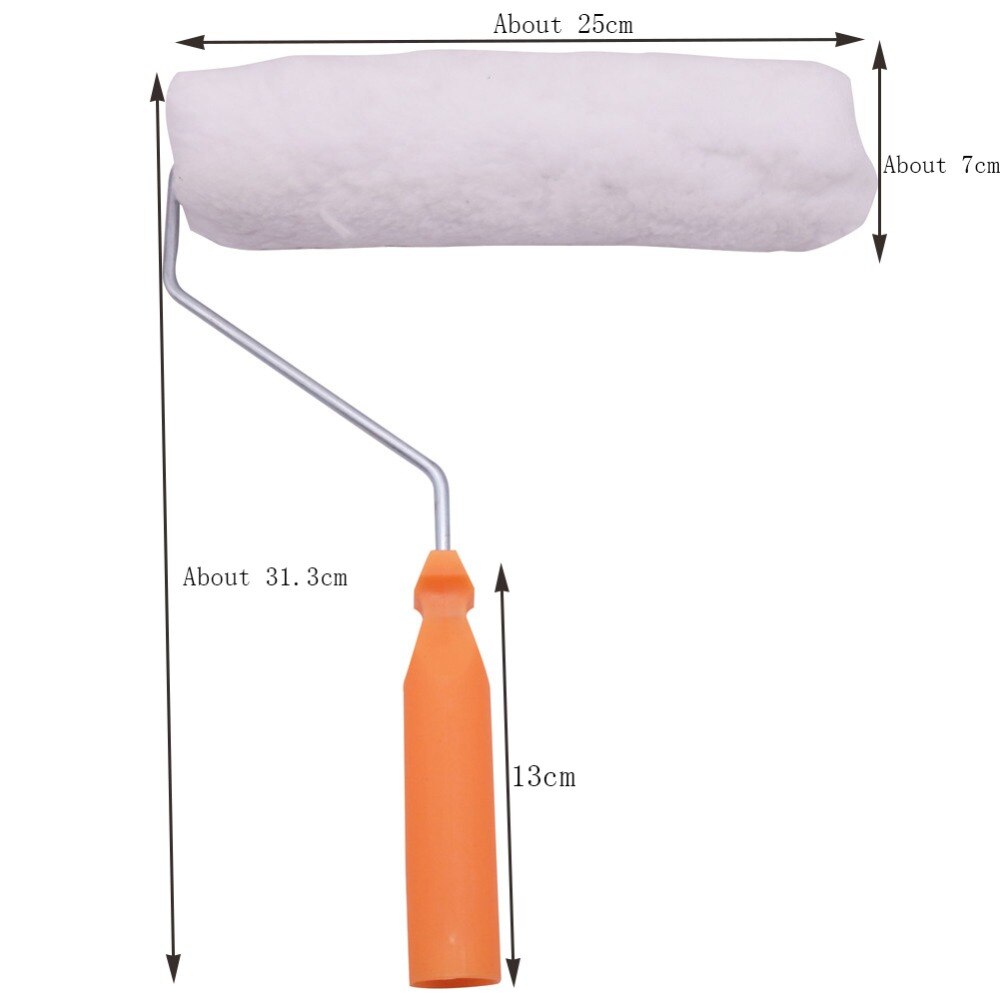 2 stk rullebørste 10 tommer malingsbelægningsværktøj cirkulært kemisk fiber plastbelægningseffekt glat væg latexmaling smuk