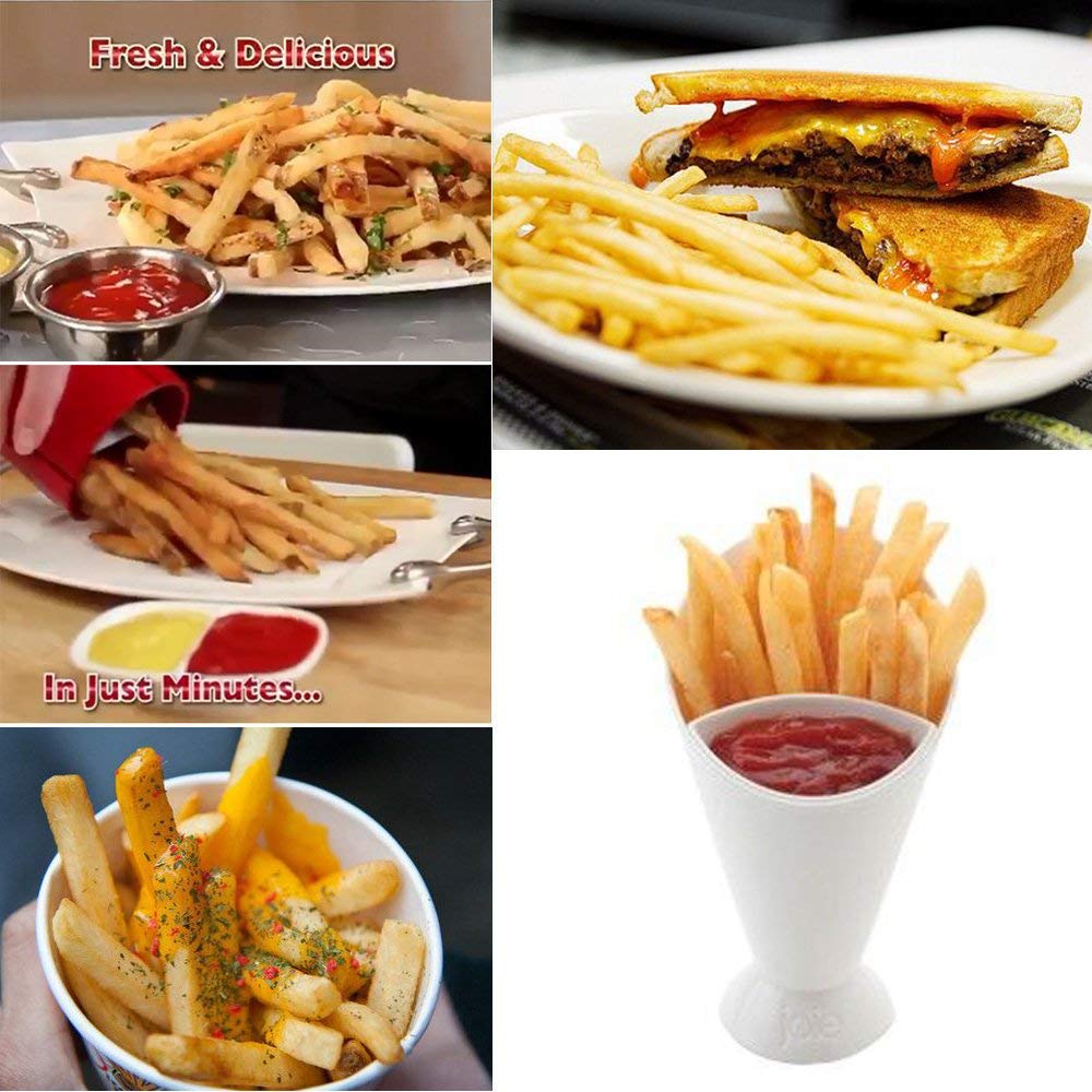 Maker kartoffelskivere pommes frites maker pommes frites skæremaskine & mikroovn beholder ingen friture til at lave sunde pommes frites